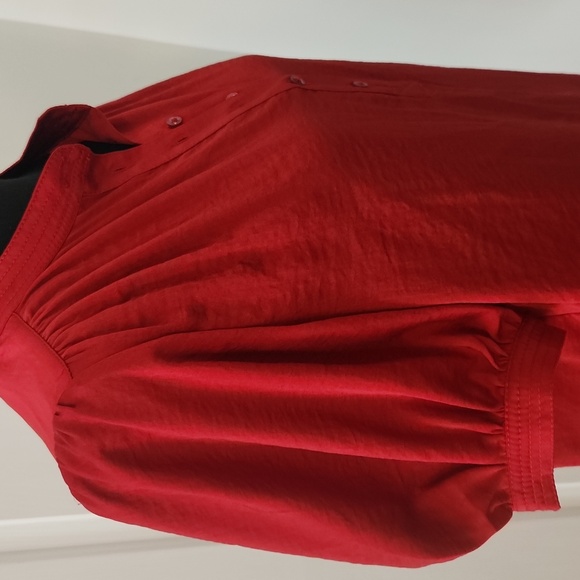 Banana Republic Red Silk Blouse Size S - Picture 3 of 13